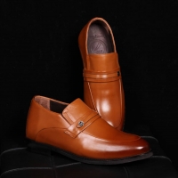 کفش مجلسی و کلاسیک لژمخفی چرم جانسون عسلی 